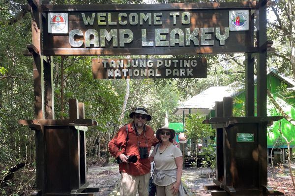 Camp Leakey entrance sign.