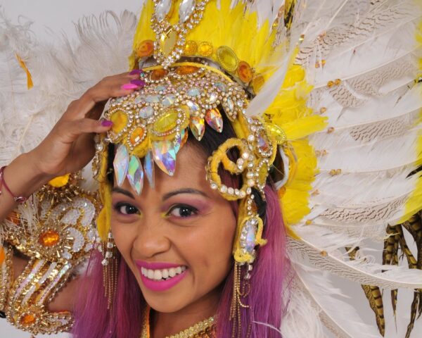 A Samba dancer from Brazil's Carnival.