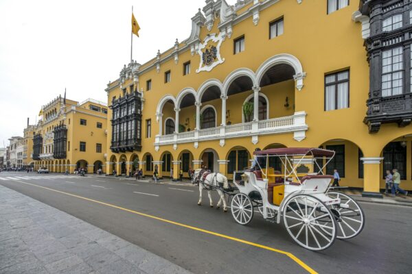 The Plaza de Armas in Lima, Peru.