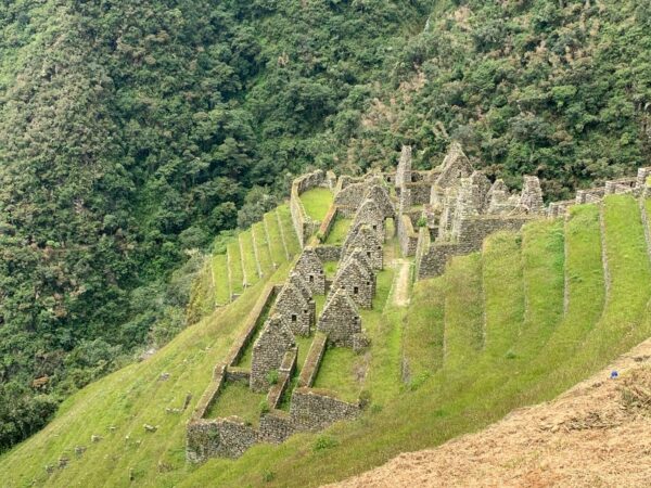 The Chachabamba ruins along the Inca Trail in Peru.